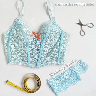 ชุดคิทตัดเย็บ​ครอเซ็ทลูกไม้ครึ่งตัว Lace Busteir DIY.Set Blooming Bustier