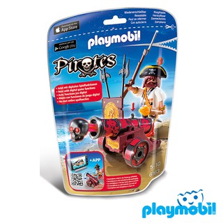 Playmobil 6163  Blue Interactive Cannon with Pirate แอ็คชั่นฟิกเกอร์  โจรสลัด โจรสลัดปืนใหญ่แดง