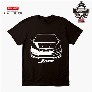 เสื้อผ้าผชเสื้อยืด พิมพ์ลายรถยนต์ Honda Jazz GE8 Karimake UNNAS-5XL