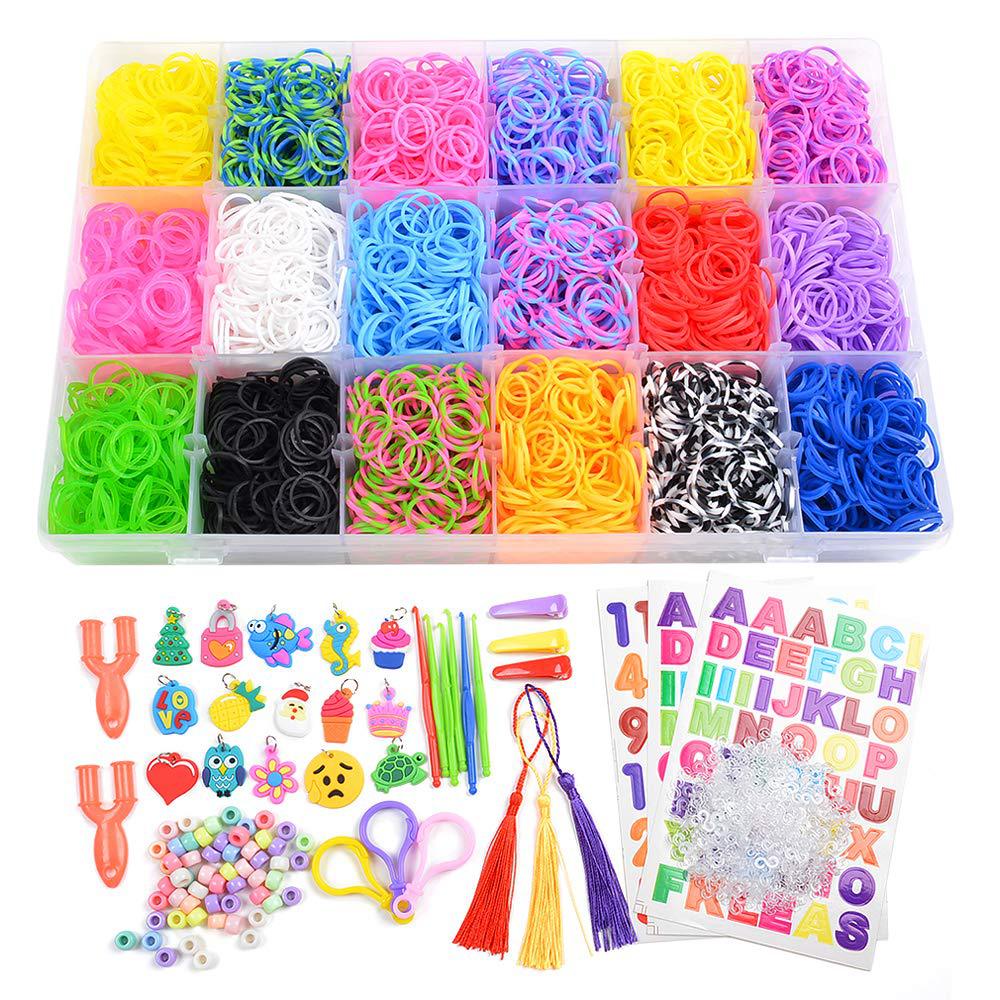 600 ชิ้น Rainbow ยาง Loom Bands Loom เติม DIY สร้อยข้อมือสร้อยข้อเท้า YC867