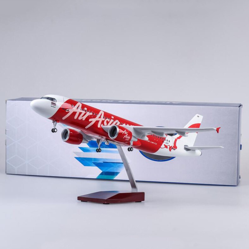 [47CM] โมเดลเครื่องบิน แอร์เอเชีย A320 ทำด้วยเหล็ก มีล้อ มีไฟ มีฐานตั้งโชว์ให้ สวย งานละเอียด – ของขวัญ ของเล่น ตั้งโชว์ ราคา ถูกที่สุด ดีลบีเคเค แกลเลอรีภาพที่ 5