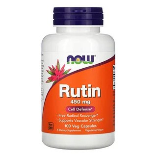 Now Foods, Rutin, 450mg รูติน  ป้องกันเส้นเลือดขอด ปกป้องเส้นเลือดฝอยและริดสีดวงทวาร