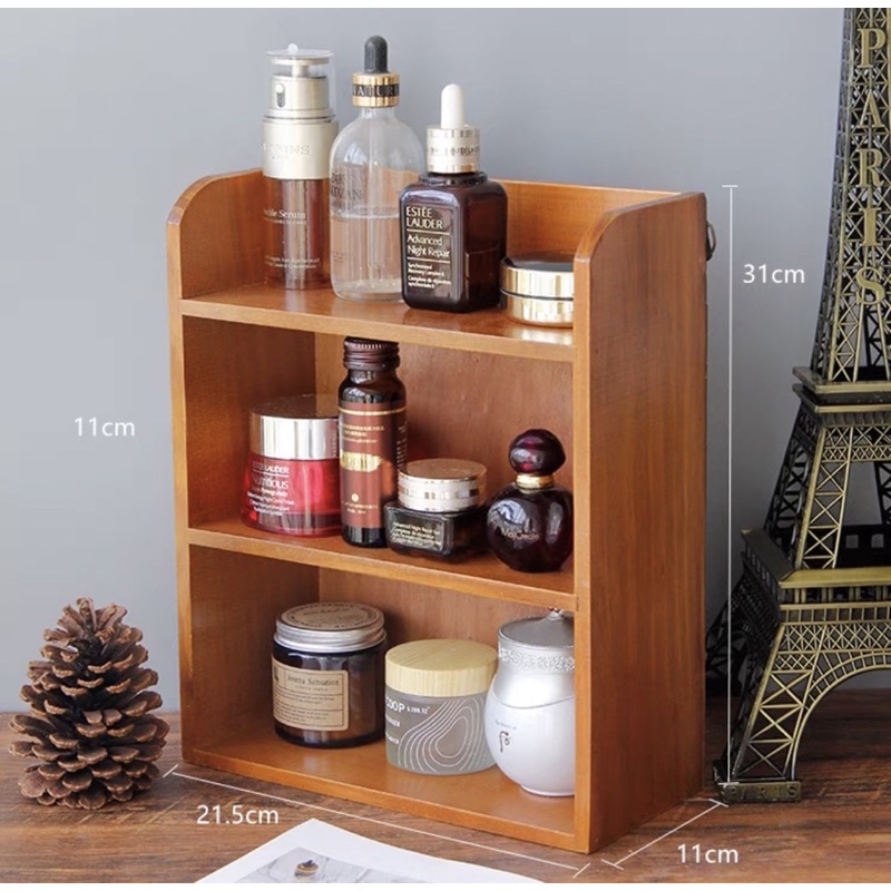 “พร้อมส่ง” ✨✨ชั้นวางของไม้ ZAKKA WOODEN MINI SHELF ราคา ถูกที่สุด ดีลบีเคเค แกลเลอรีภาพที่ 3