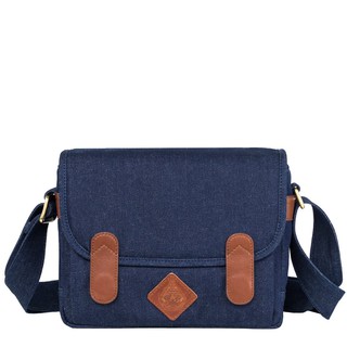 กระเป๋ากล้อง MHWstreetwear ยีนส์/หนังแท้สีน้ำตาล สะพายข้าง camerabag sidebag crossbody shoulderbag