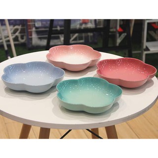 French Cool Color LeCreuset Flower Plate Flower Plate Cutlery Plate Petal Plate Flower Plate Flower Plate 22cm