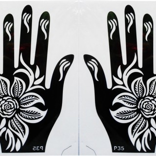 สติ๊กเกอร์รูปมือ สติ๊กเกอร์ Henna P3536