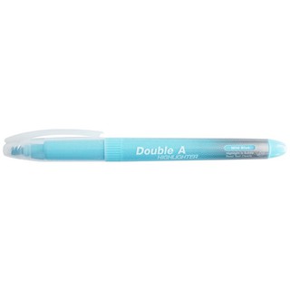 ปากกาเน้นข้อความ สีฟ้าพาสเทล Double A
