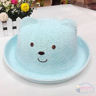 หมวกฟางลายหมีน้อยน่ารัก