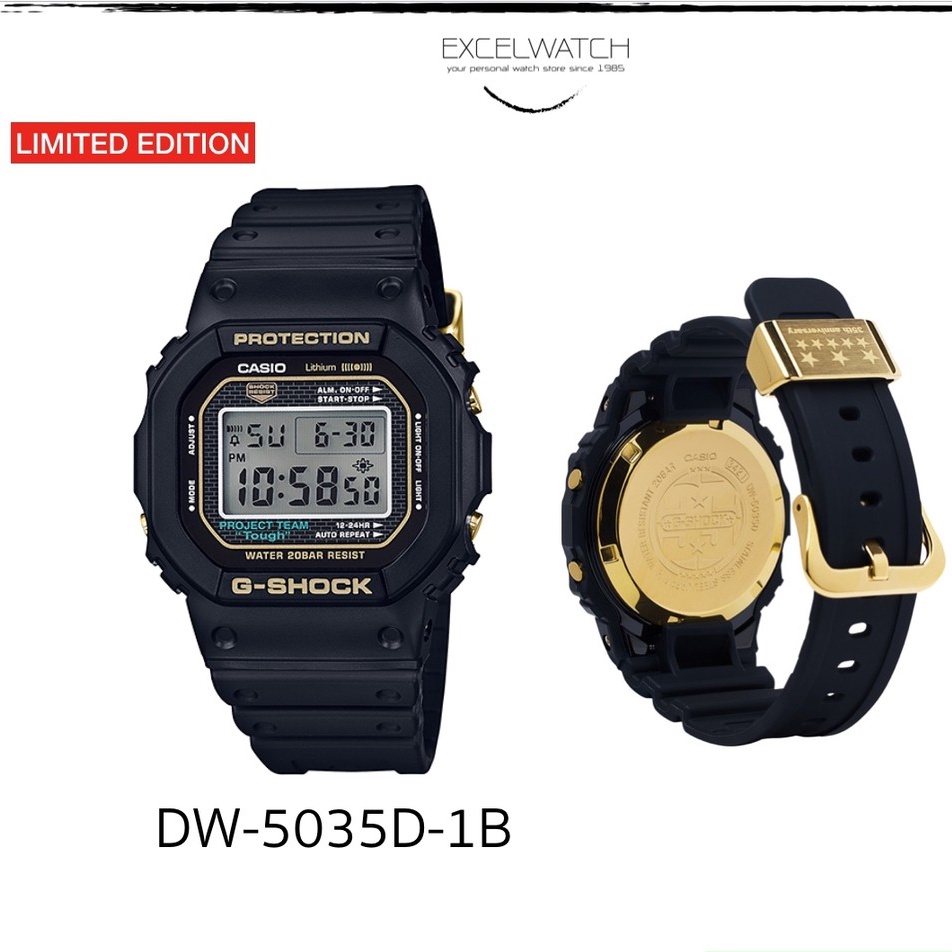 G-SHOCK นาฬิกาผู้ชาย สายเรซิ่น รุ่น DW-5035D-1B  LIMITED EDITION 35 ปี