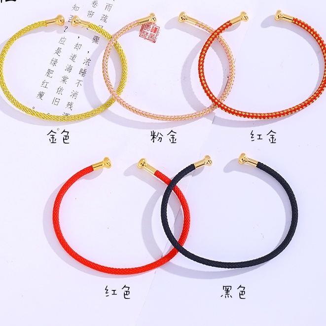 สร้อยข้อมือ ลูกปัดเหล็ก กันลื่น กันแพ้ สีแดง สีดํา สีทอง แบบสากล เครื่องประดับ diy สําหรับผู้ชาย และผู้หญิง
