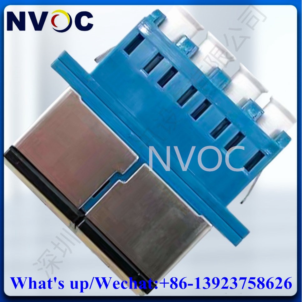 50Pcs LC Shutter Cover Fiber Adapter,LC-LC SM MM OM3 OM4 Quad Blue Aqua Green Fiber Optical Adaptor 