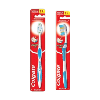 1 ด้าม แปรงสีฟัน คอลเกต เดอลุกซ์ พลัส แปรงสีฟันสำหรับผู้ใหญ่ แปรงฟัน Colgate Deluxe Plus ขนแปรงนุ่มปานกลาง คละสี