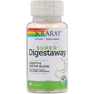 ดูแลระบบลำไส้ เอนไซม์ช่วยย่อย Super Digestaway, Digestive Enzyme Blend, 90 VegCaps ,Solaray