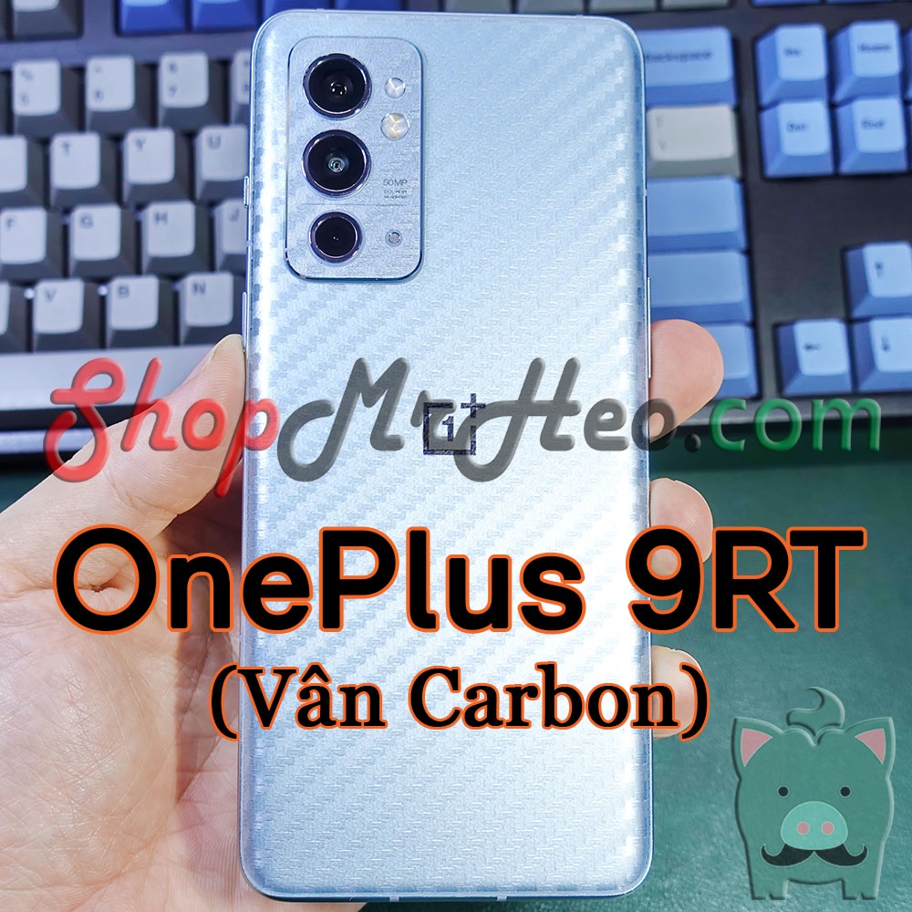 OnePlus 9RT - One+ 9RT - 1+ 9RT 5G 3D Pattern Back Skin (คาร์บอน รูปทรงกล่อง แมท หนัง)