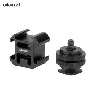 Ulanzi PT-3S for Canon Nikon Pentax DSLR Cameras for Mic Monitor LED Video Light 3 Cold Shoe On-Camera Mount Adapter Ext