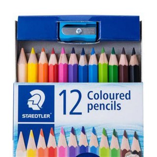 ดินสอสีไม้สเต็ดเล่อร์ STAEDTLER มี 12 สีแบบแท่นสั้น