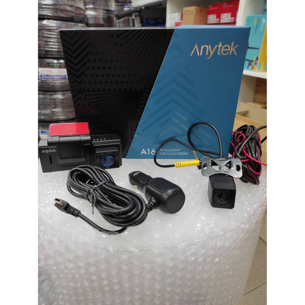 Anytek กล้องติดรถยนต์กล้องหน้า-กล้องหลัง A16 Dual Camera 2K/1080P Wifi