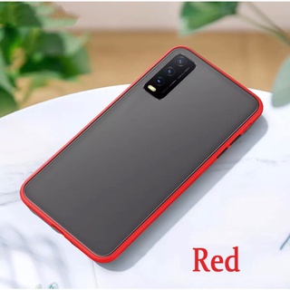เคสกันกระแทก ปุ่มสีผิวด้าน CaseVivo Y20S ขอบนิ่มหลังแข็ง เคสโทรศัพท์ VIVO Y20S