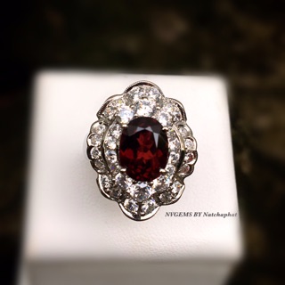 แหวนโกเมนธรรมชาติแท้ (Natural Garnet )