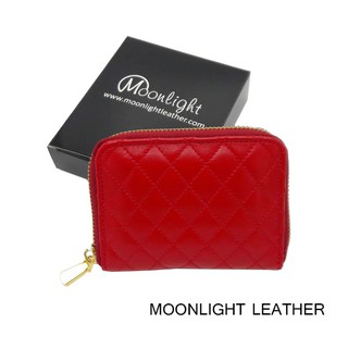 กระเป๋าใส่เหรียญหนังแท้ MOONLIGHT รุ่น Mizzy สีแดง รหัส WL078RDO