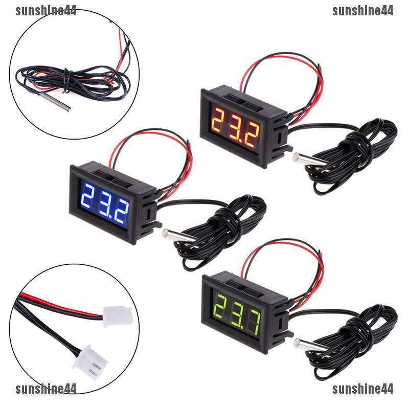 เครื่องวัดอุณหภูมิแบบดิจิตอล 12V พร้อมโพรบอุณหภูมิ