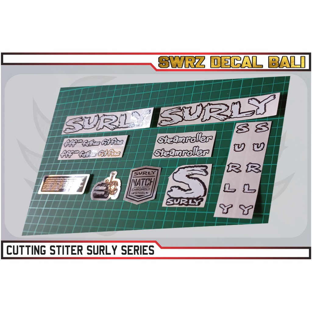 สติ๊กเกอร์ตัดไอน้ํา SURLY BIKE DECAL
