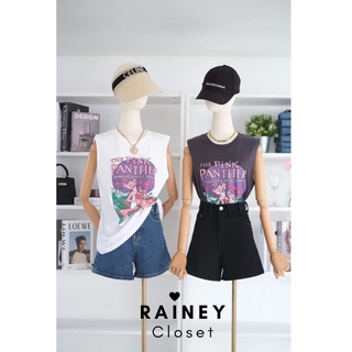 Rainey Closet - เสื้อแขนกุดสุดเก๋ ลายฮิตมากๆ ผ้ายืดเนื้อดีมากกก Zara