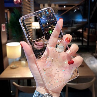 เคสโทรศัพท์มือถือ สีใส ประดับกลิตเตอร์ พิมพ์ลายอวกาศ สำหรับ Huawei Nova 5T 7i 7 SE 3i 2i 4e 3e P40 P30 P20 Lite Mate 20 Y9 Prime 2019