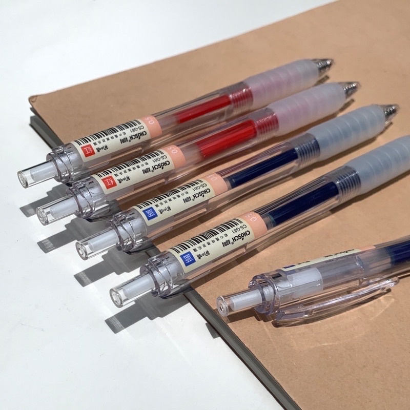 74RX4UJ ลด 20 ปากกา ปากกาเจล 0.5 มม. Chosch หมึกเจลสีน้ำเงิน สีแดง ปาก ...