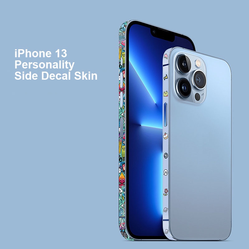 สีสันด ้ านข ้ างผิวสําหรับiPhone 14 13 15 16 17 Pro Maxรูปลอกผิวกรอบป ้ องกันหน ้ าจอ3M Nebulaขอบฟิล ์ มสติกเกอร ์ ป ้ องกัน ราคา ถูกที่สุด ดีลบีเคเค แกลเลอรีภาพที่ 5