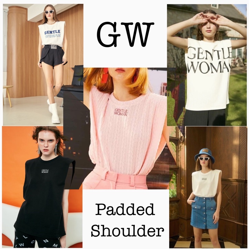 GENTLEWOMAN : GW PADDED SHOULDER T-SHIRT รวมแบบเสื้อเสริมบ่า