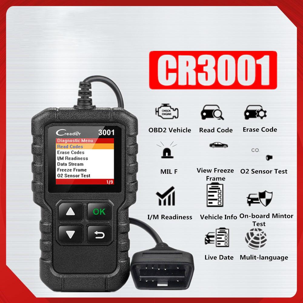 LAUNCH X431 Creader CR3001 Full Obd2 Scanner Obd Eobd Auto Code Reader เครื่องสแกนเนอร์วินิจฉัยรถยนต์