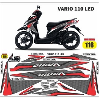 สติกเกอร์ Vario led 110 fi ลายริ้ว Vario led สติกเกอร์คลิก Vario รูปลอก cutom อุปกรณ์เสริม Honda Vario