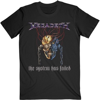 T-shirt  เสื้อยืด Megadeth Unisex ระบบล้มเหลวS-5XL