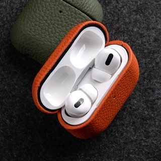 เคสหนัง Melkco สําหรับ AirPods Pro 1 2 3 4 Pro2 Pro 3 (2025) อุปกรณ์เสริม EarPhone ลิ้นจี่ฝาครอบหนังวัวธรรมชาติ