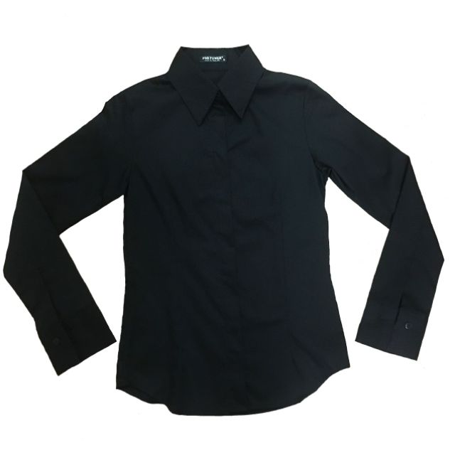 เสื้อเชิ้ตทำงานผู้หญิง ผ้าปิเก้ ทรงเข้ารูป