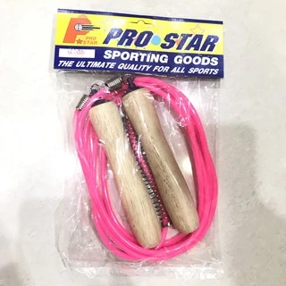 เชือกกระโดด ด้ามไม้ แบบ มี สปริง PRO STAR W-300 2.4 เมตร