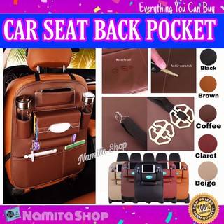 Car Seat Back Pocket ที่เก็บของหลังเบาะ อุปกรณ์จัดเก็บหลังเบาะ แขวนหลังเบาะ เก็บของอเนกประสงค์ วัสดุกันน้ำ