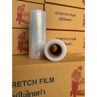 ฟิล์มยืดไซส์ตัด Stretch Film หนา 15 - 40 ไมครอน กว้าง 25 ซม. ยาว 300 เมตร