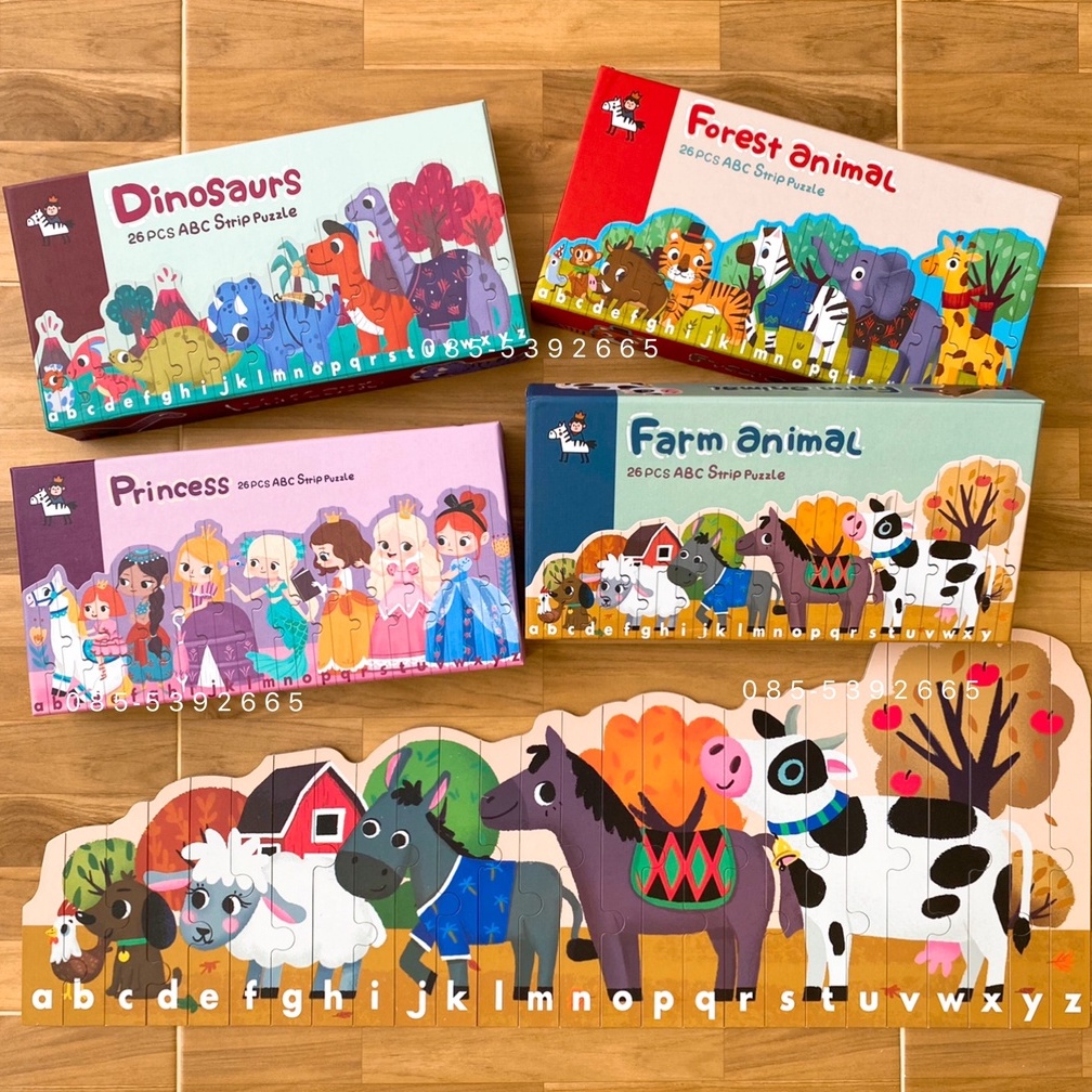 จิ๊กซอว์ไม้ไอติม Animal Strip Puzzle
