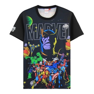 (พร้อมส่ง)🎉เสื้อ เสื้อยืด Marvel ผ้าสคูบ้าสีสด คอกลม ลิขสิทธิ์แท้100%