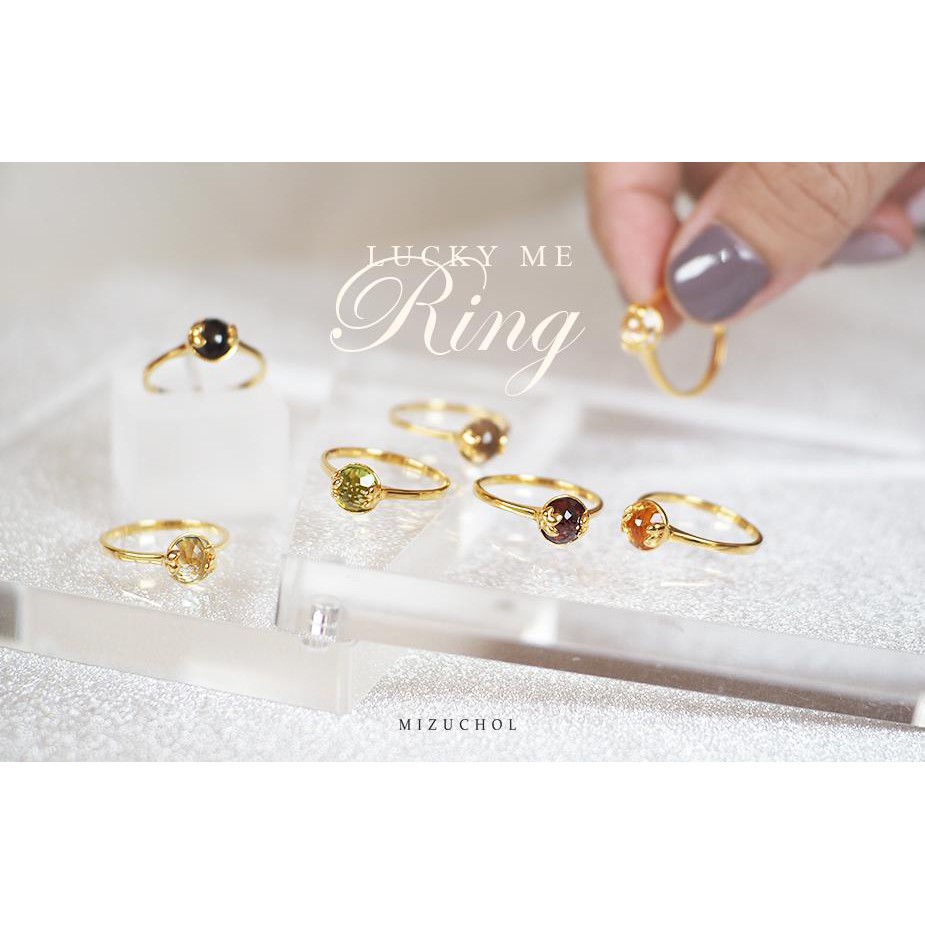 MIZUCHOL แหวนพลอยเสริมดวงวันพฤหัสบดี Lucky Me White Topaz Ring ราคา ถูกที่สุด ดีลบีเคเค แกลเลอรีภาพที่ 7