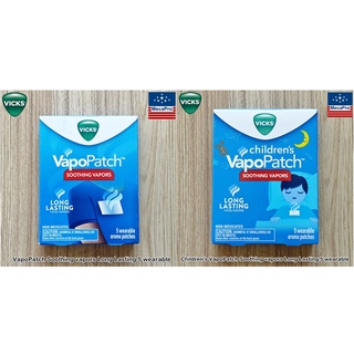 Vicks® VapoPatch™ Soothing Vapors Long Lasting 5 wearable วิคส์ แผ่นแปะ ลดอาการคัดจมูก