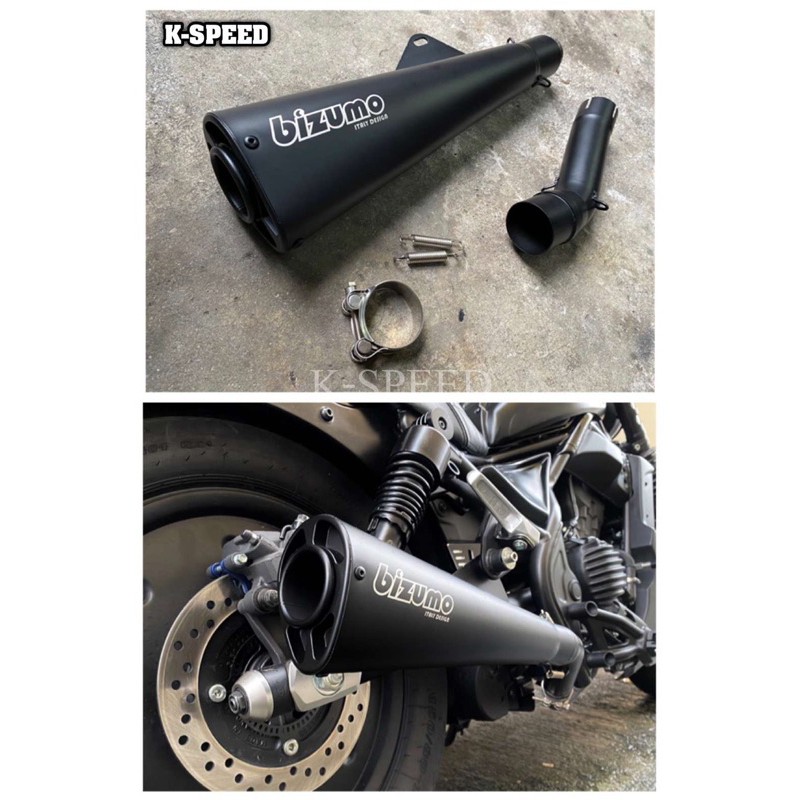 ท่อสูตร Bizumo Slip on For Honda Rebel 300&500 ปี 2016+ RB0142