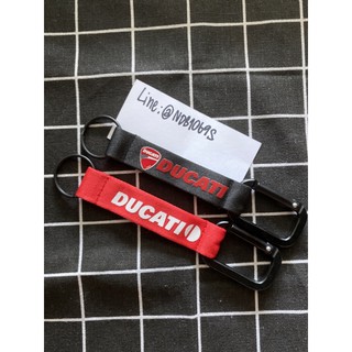 DUCATI ดูคาติ BIGBIKE สีดำ สีแดง พวงกุญแจ Keychain พวงกุญแจห้อยกางเกง 1 เส้น Key Ring Key Chain