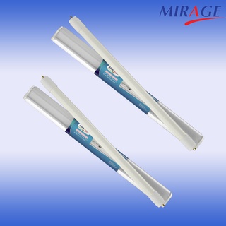 Mirage ชุดเช็ตแอลอีดี หลอดไฟLED แอลอีดี โคมไฟ หลอดไฟนีออนพร้อมราง หลอดไฟยาวพร้อมขั่วบิดล็อค T8 มาตรฐาน Glass PC Cap