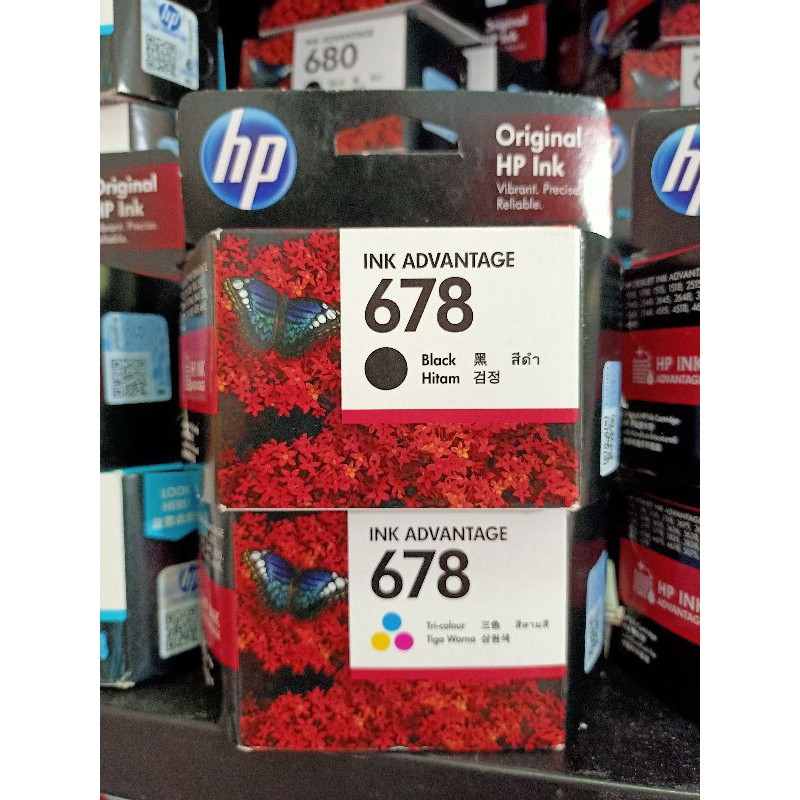 หมึกพิมพ์อิ้งเจ็ท HP678BK/678CO(ดำ/สี)รุ่น HP1015/1515/1518/2515/2545/2645/2648/3515/3545/3548/4515/