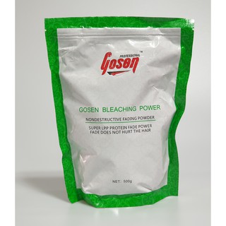 ผงฟอกสีขาว ผงฟอกโกเซ็น ฟอกโกเซน  ผงฟอก Gosen Bleaching Power โกเซ็นบลีชชิ่งพาวเวอร์ 500g ฟอกสีผม กัดสีผม