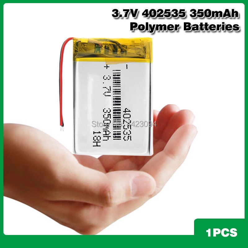 3.7V polymer lithium battery 402535 350Mah Rechargeable Li-ion Cell For GPS car recorder MP3 electro
