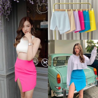 ViVi Skirt ❤︎ กระโปรงผ่าหน้า ดีไซน์เก๋ VERADA CLOSET สามารถสั่งตัดตามไซส์ลูกค้าได้